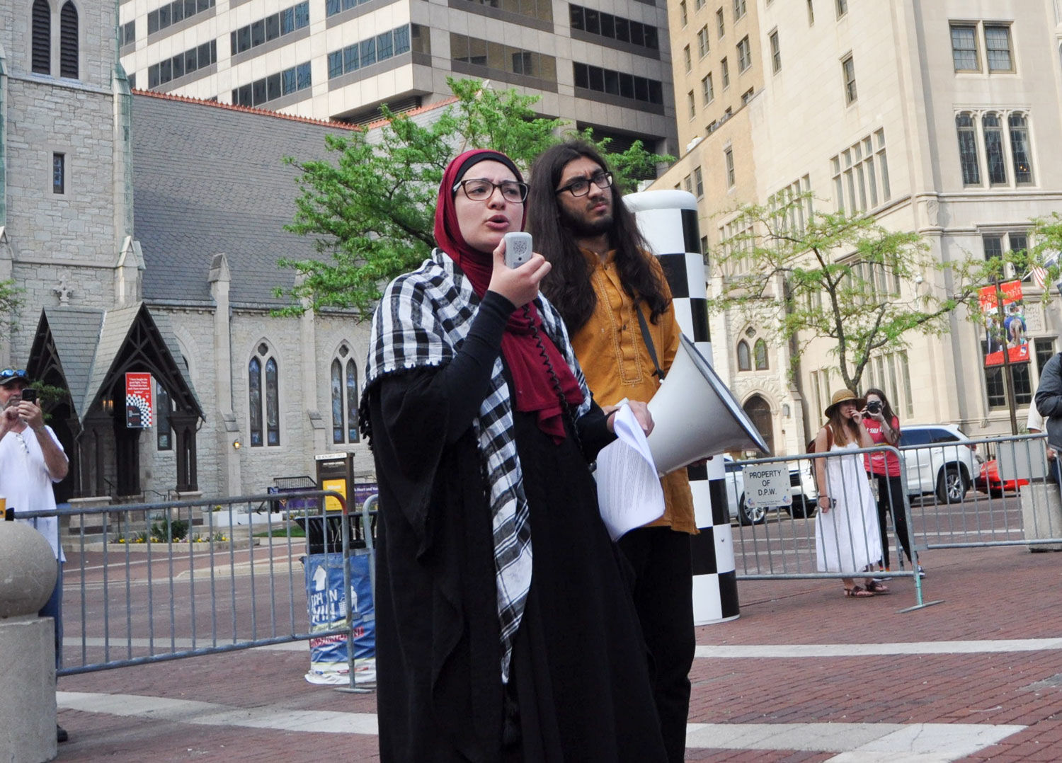 Umaymah Mohammad at Nakba Day at Monument Circle